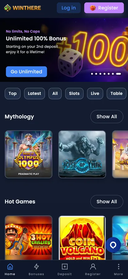 Nolimit City at WinThere Casino Screenshot